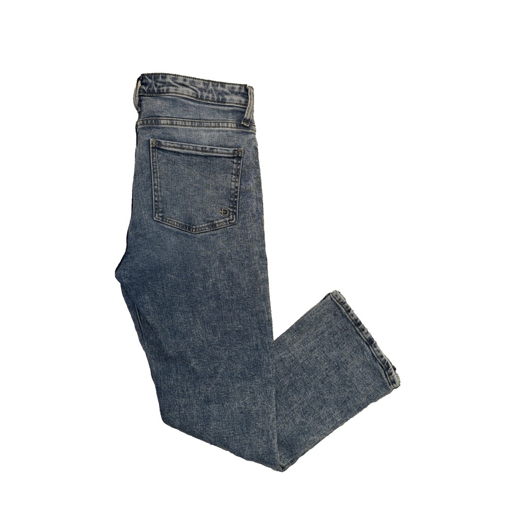 Fidelity Juniper Crop Flare Jean Size 28x 26 Calypso, womans acid style wash